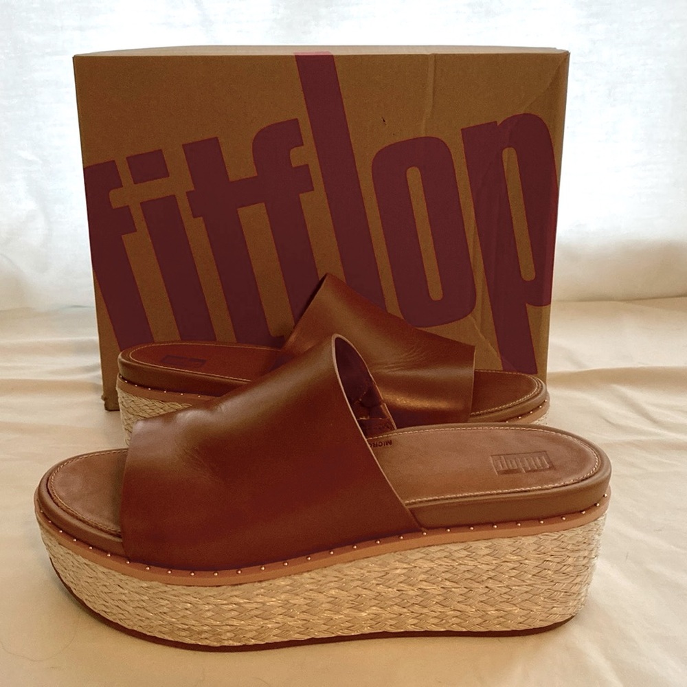 Fitflop Eloise Espadrille Wedges Light Tan size 8